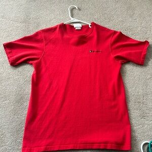 Red champion shirt